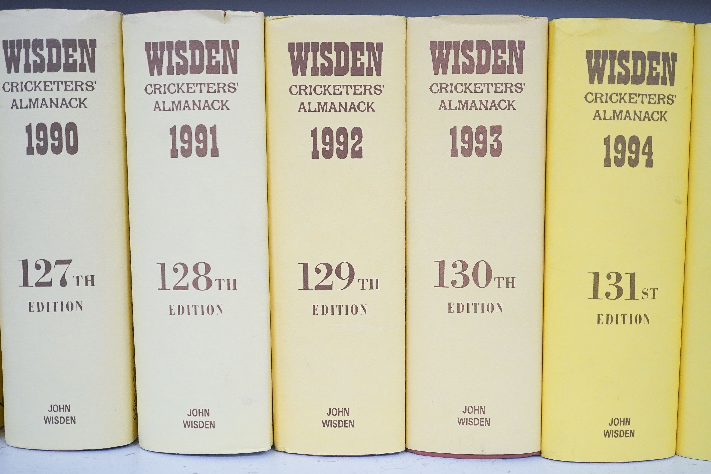 Wisden, John - Cricketers' Almanack, 82 vols, consisting: 1947/48 (soft back), 1949-1964 (hardback, without d/j's), 1965 (hardback with dj), 1966 (hardback, without dj), 1967-2020 (hardbacks, with d/j's), plus duplicates